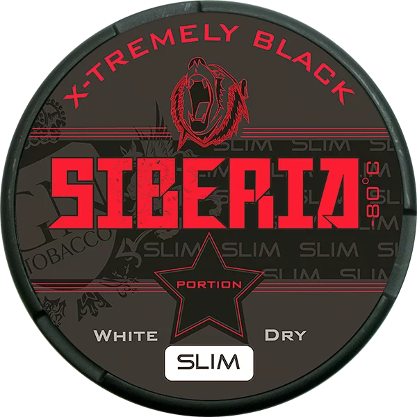 Siberia X-Tremely Black Slim White Dry - 120 Dosen