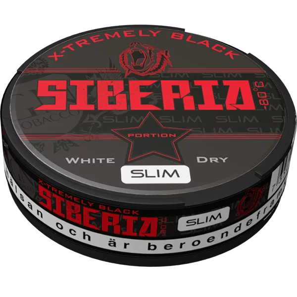 Siberia X-Tremely Black Slim White Dry - 120 Dosen