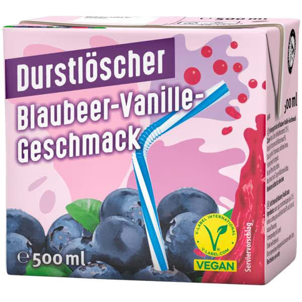 Durstlöscher Blaubeere-Vanille 500mlu