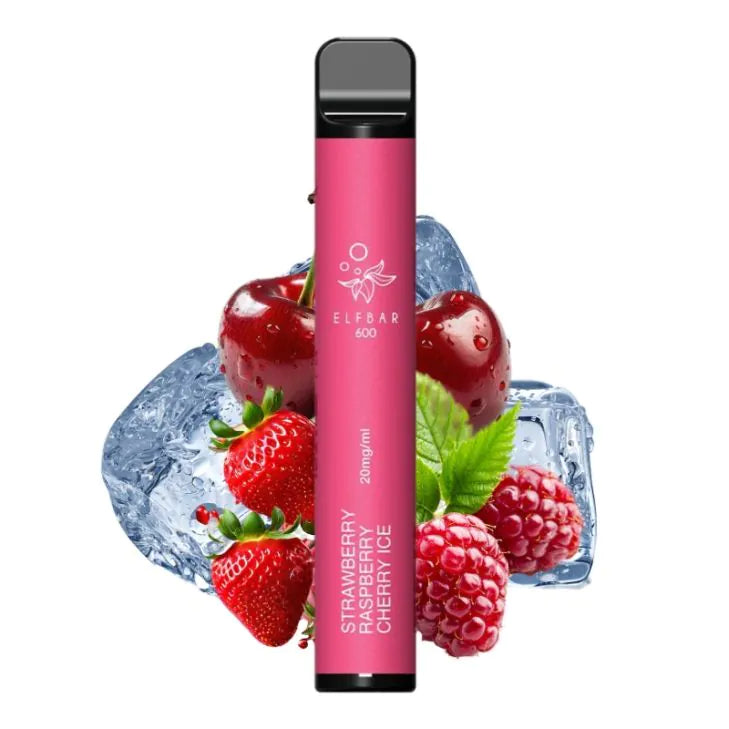 Elfbar 600 - Strawberry Raspberry Cherry Ice 20mg - 20 Stück